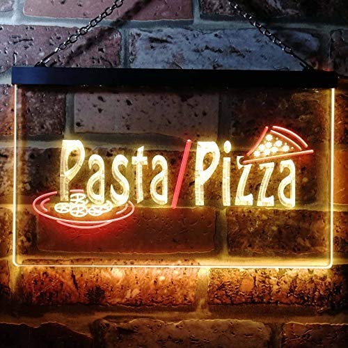 Pasta Pizza Dual LED Neon Light Sign